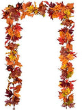 DearHouse 2 Pack Fall Garland Maple Leaf, 5.9Ft/Piece 7 Colors Hanging Vine Garland Artificial Autumn Foliage Garland Thanksgiving Decor for Home Wedding Fireplace Party Christmas by DearHouse