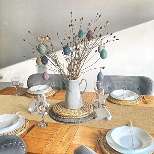 2 Pieces Burlap Table Runners 12x84 Inch Rustic Boho Table Runner - Image 5