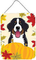 Caroline's Treasures BB2043DS1216 Bernese Mountain Dog Thanksgiving Wall or Door Hanging Prints Aluminum Metal Sign Kitchen Wall Bar Bathroom Plaque Home Decor Front Door Plaque, 12x16, Multicolor by CarolinesTreasures