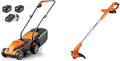LawnMaster 13" 24V Cordless Lawn Mower Bundle with Worx 20V 10"-12" String Trimmer Cordless & Edger Weed Trimmer