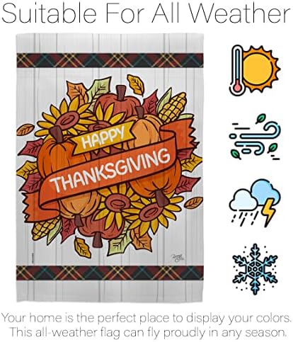 Breeze Decor Fall Tapestry Wood Dowel Set Rod Home Banner Textile Poster Flag Stand Pole Room Wall Scroll Hanging Pumpkins Grateful Thanksgiving Indoor Decor, Autumn Gifts Made in USA - Image 6