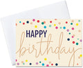 25 Happy Birthday Cards with Envelopes for Business (Pastel Confetti) | Bulk 25 Pack, Birthday Greeting Card Set, 5x7 in, A7, Office, Employees, Work, Coworkers, Clients, Team Members, USA, B2003