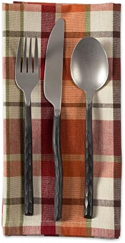 DII Thanksgiving & Fall Table Decoration Autumn Farmhouse Plaid, Napkin Set, 20x20, Pumpkin Spice Plaid, (Pack of 72) - Image 3