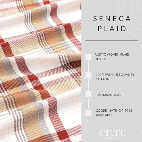 Seneca Plaid Harvest Cotton Tablecloth, Multicolor - 70" W x 70" L Round - Image 3