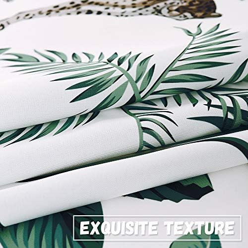 RYB HOME Rectangle Table Cloth Patchwork Colorful - Spillproof Scratch Resistant Tablecloth for 8 Foot Jungle Tablecloth for Tradeshow Family Gatherings Party, 60 x 102, Jungle - Image 3
