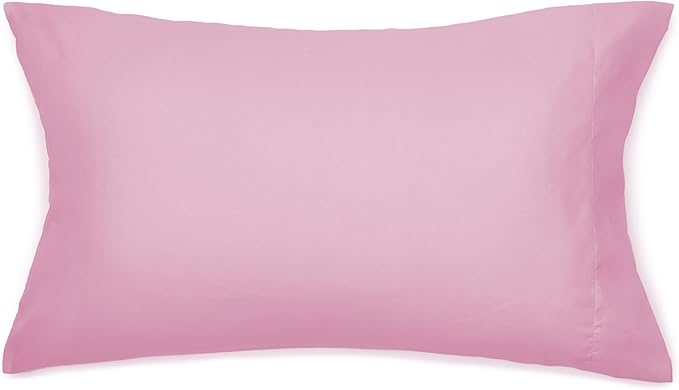 Amazon Basics 7-Piece Soft Microfiber Kid's Bed-in-a-Bag Bedding Set, Full/Queen, Pink, Solid