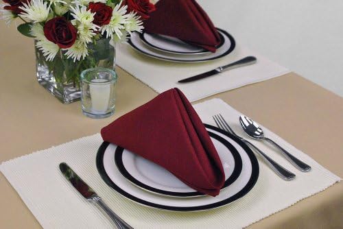 DII Solid Napkin Set Collection, 20x20, Wine, 6 Piece - Image 6