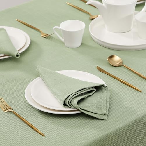 Laura Ashley Esme Decorative Tablecloth, 60" x 102", Moss Green - Image 3