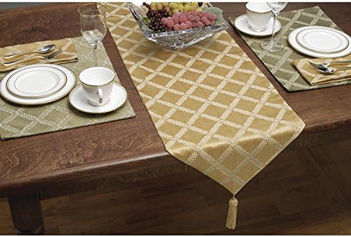 Lenox Laurel Leaf Tablecloth, Platinum - 70"W x 104"L Oval - Image 2