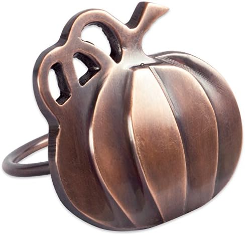 DII Christmas Thanksgiving Holiday Tabletop Décor Collection Decorative Napkin Ring Holder Set, 2" Diameter, Rustic Harvest Pumpkin, 6 Piece - Image 2