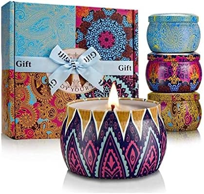 Scented Candles Gift Set for Women, 4 Pack Soy Wax Candles for Home Scented by LKDJR