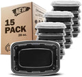 Freshware Meal Prep Containers 15 Count (Pack of 1) Compartment Food Storage Containers with Lids, Bento Box, BPA Free, Stackable, Microwave/Dishwasher/Freezer Safe (28 oz) (Color May Vary) by Freshware