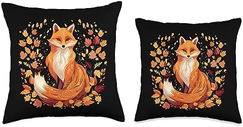 Cottagecore Fox Fall Vibes Thanksgiving Women's Graphic Throw Pillow - Image 3