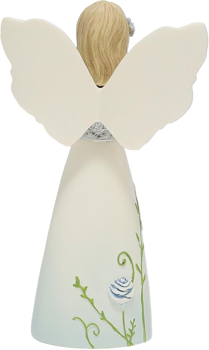 Pavilion Gift Company - Cherished Sister - 5" Angel Figurine Floral Spring Home Decor Sister Sibling from Brother Present