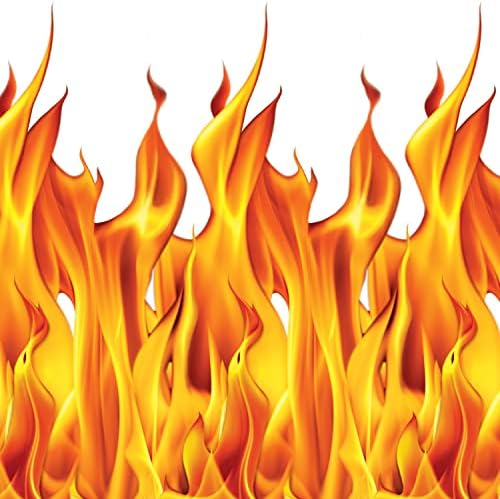 Beistle Flame Backdrop 2 Piece, Multicolored
