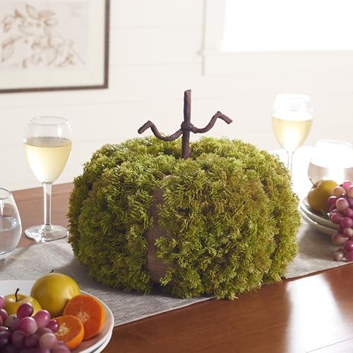 SAFAVIEH Home Collection 15-inch Decorative Artificial Moss Pumpkin (Fully Assembled) - Image 2
