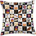 Halloween Spooky Sweets Candy Corn Cutie Sugar Rush Plaid Throw Pillow by Unknown