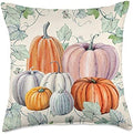 Pumpkins Fall Autumn Halloween Thanksgiving Pumpkin Cream Throw Pillow by NatureMagickFallCollection