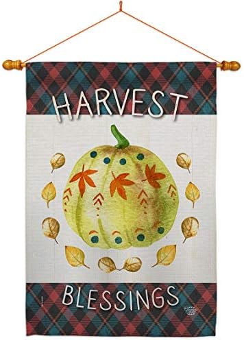 Fall Tapestry Wood Dowel Set Rod Home Banner Textile Poster Flag Stand Pole Room Wall Scroll Hanging Colorful Pumpkin Thanksgiving Indoor Decor, Autumn Gifts Made in USA by Ornament+Collection