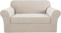 H.VERSAILTEX Loveseat Covers 2 Piece Stretch Sofa Couch Slipcover for Love seat with Individual Seat Cushion Cover Deluxe Textured Jacquard (58"-70", Island Fossi)