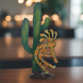 ICE Armor Hand Painted 11" H Kokopelli and Cactus Figurine Statue Sculpture Ornament Decoration Home/Room Decor Unique Gift Ideas for Housewarming Holidays Birthdays Great Collectible Addition