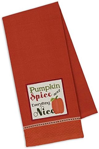 DII Thanksgiving Fall Kitchen Towels Collection Decorative Embellished Dish Towel Set, 18x28", Country Pumpkin, 3 Count - Image 5