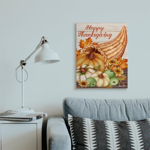 Stupell Industries 'Happy Thanksgiving Harvest Cornucopia'| Canvas Art - Image 2