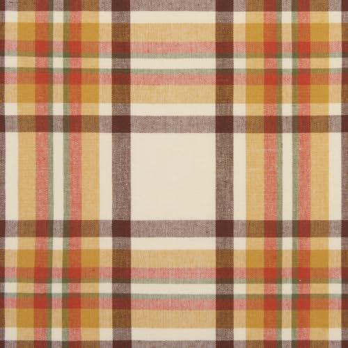 Russet Harvest Woven Plaid Napkins, Set of 8, Multicolor - 17" W x 17" L - Image 3