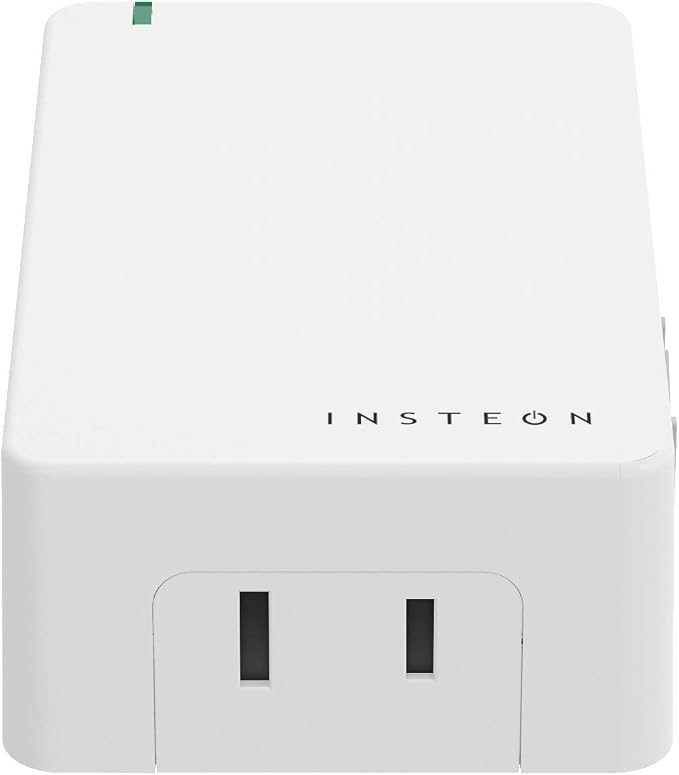 Insteon Smart Lamp Dimmer Plug, 300W Smart Home and Electronics Light Control, Adjustable Brightness & Fade for Dimmable LED, CFL & Incandescent Lights, Works with Alexa & Google - 2457D2 (White)