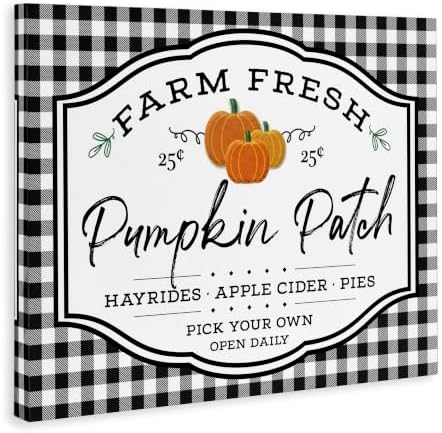 Farm Fresh Pumpkin Patch Sign, 36 x 48 Inch Canvas Wall Art - Image 2