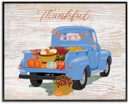 Thankful Farmhouse Harvest Truckload, 11 x 14 Inch Framed Giclée Print by StupellIndustries