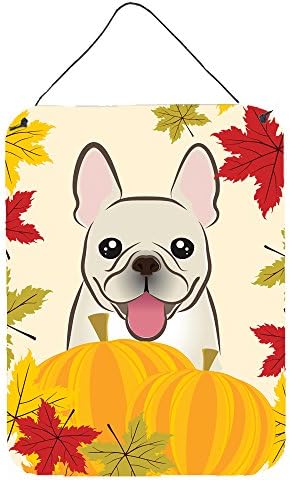 Caroline's Treasures BB2044DS1216 French Bulldog Thanksgiving Wall or Door Hanging Prints Aluminum Metal Sign Kitchen Wall Bar Bathroom Plaque Home Decor Front Door Plaque, 12x16, Multicolor by CarolinesTreasures
