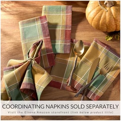 Threadmade Autumn Acres Plaid Tablecloth, Multicolor - 60" W x 120" L - Image 4