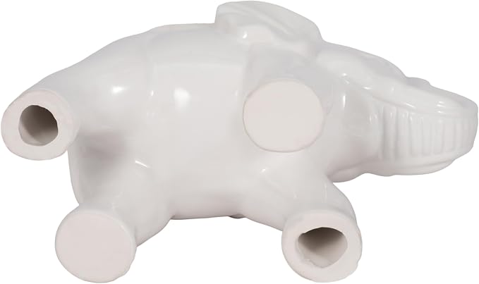 Sagebrook Home Ceramic 7" Elephant Angel Figurine, White