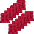 Sweet Home Collection Chair Cushion Crushed Memory Foam Pads Premium Slip Non Skid Microdot Rubber Back Tufted 16" x 16" x 3.25" Thick Seat Cover, 12 Count (Pack of 1), Red by SweetHomeCollection
