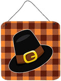 Caroline's Treasures BB7112DS66 Thanksgiving Pilgrim Hat Wall or Door Hanging Prints Aluminum Metal Sign Kitchen Wall Bar Bathroom Plaque Home Decor, 6x6, Multicolor by CarolinesTreasures
