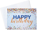 CEO Cards - Birthday Greeting Cards (Colorful Confetti), 5x7 Inches, 25 Cards & 26 White Envelopes (B1701)