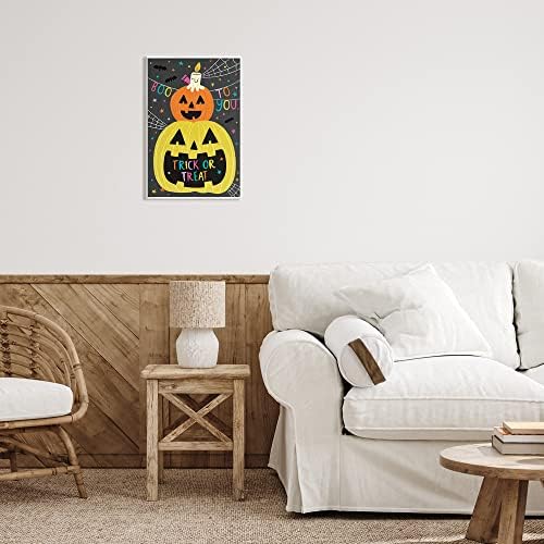 Boo to You Jack O Lanterns, 13 x 19 Inch Mounted Print on Wall Plaque