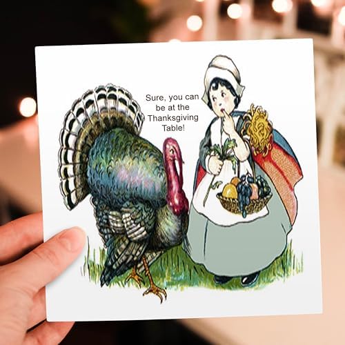 3dRose Vintage Thanksgiving Turkey and Girl - Greeting Cards, 6 x 6 inches, set of 12 (gc_36429_2) - Image 7