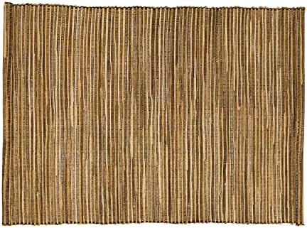 SARO LIFESTYLE Shimmering Woven Nubby Placemats (Set of 4) - Textured Water Hyacinth Placemats with Sparkling Metallic Threads for Dining Tables, Everyday Entertaining and Home Décor, 14"x20", Gold - Image 2