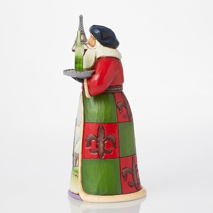 Enesco Jim Shore Heartwood Creek Christmas Around The World French Santa Figurine, 7.25 Inch, Multicolor