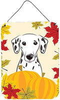 Caroline's Treasures BB2016DS1216 Dalmatian Thanksgiving Wall or Door Hanging Prints Aluminum Metal Sign Kitchen Wall Bar Bathroom Plaque Home Decor Front Door Plaque, 12x16, Multicolor by CarolinesTreasures