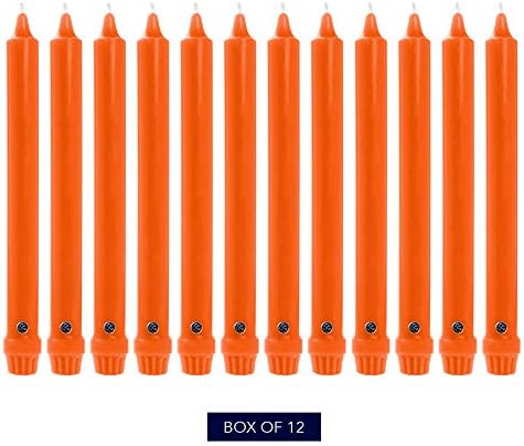 Colonial Candle Classic Taper Candle, 12 Inch, Pumpkin, pack of 12 - Image 2
