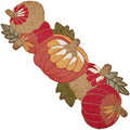 Pumpkin Design Table Runner With Glass Beads by SaroLifestyle