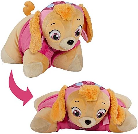 Pillow Pets Nickelodeon Paw Patrol Skye, 16" Plush Toy | Soft Plush Pillow Companion, Unfastens into a Cozy Pillow at Night, Machine Washable, BPA and Phthalates Free