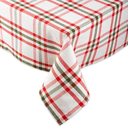 DII Jolly Christmas Tree Collection Holiday Table & Kitchen Décor, Tablecloth, 60x84, Christmas Plaid - Image 2