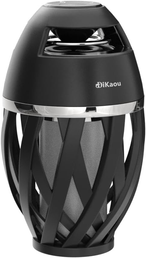 DiKaou Led Flame Speaker, Torch Atmosphere Bluetooth Speakers&Outdoor Portable Stereo Speaker with HD Audio and Enhanced Bass,LED flickers Warm Yellow Lights BT4.2 for iPhone/iPad/Android
