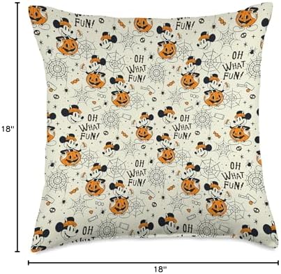 Disney Mickey Mouse Jack-O’-Lantern Oh What Fun Halloween Throw Pillow