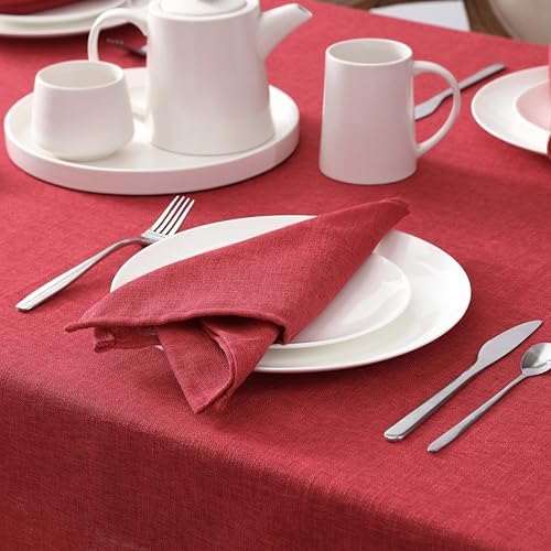 Laura Ashley Harper Tablecloth, 60" x 120", Red - Image 3