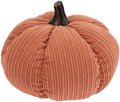 Boston International Fabric Pumpkin Tabletop Mantel Shelf Fall Autumn Thanksgiving Halloween Decorations for Home, Small, Terracotta Orange Corduroy by BostonInternational